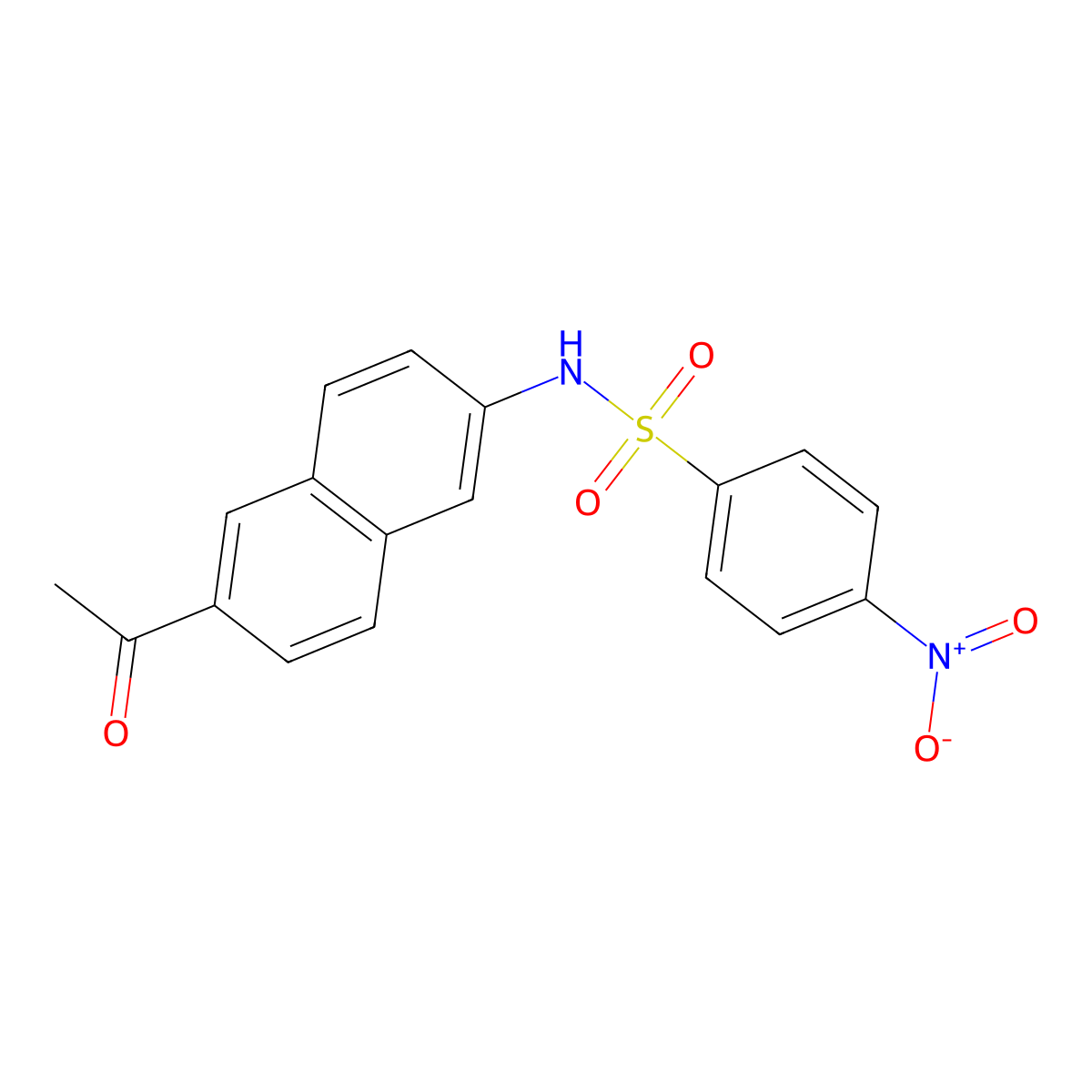 N-(6-Acetylnaphthalen-2-yl)-4-nitrobenzenesulfonamide molecular structure, CAS 2007908-95-2