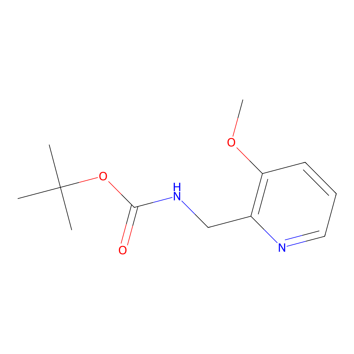 tert-Butyl ((3-methoxypyridin-2-yl)methyl)carbamate molecular structure, CAS 2007908-96-3