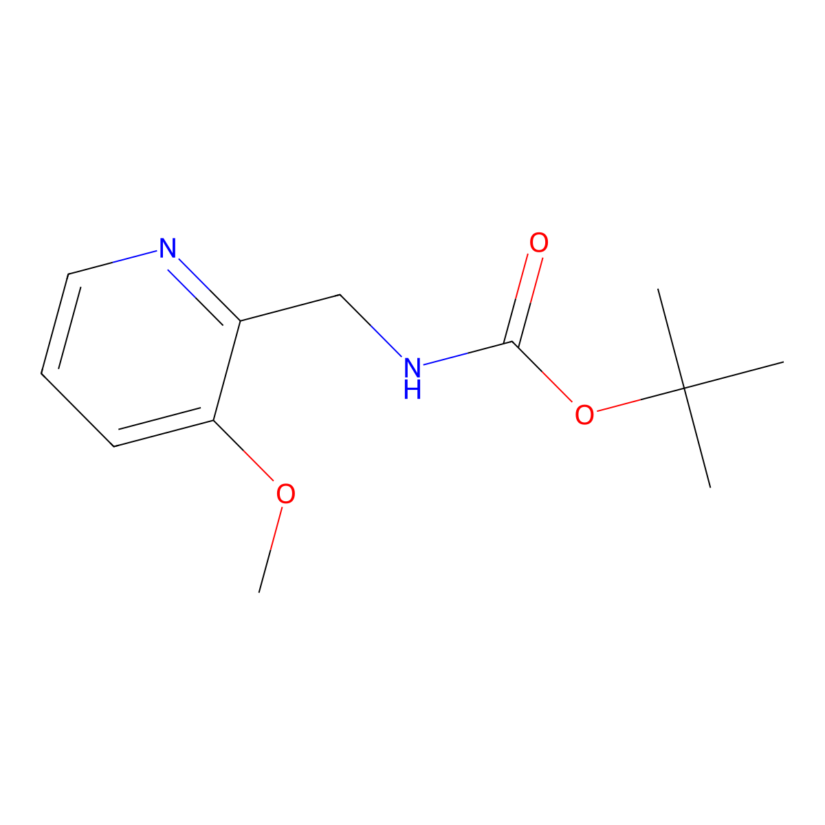 tert-Butyl ((3-methoxypyridin-2-yl)methyl)carbamate molecular structure, CAS 2007908-96-3