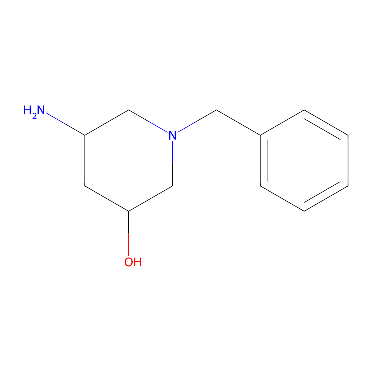 (3S,5S)-5-Amino-1-benzylpiperidin-3-ol molecular structure, CAS 2007909-13-7