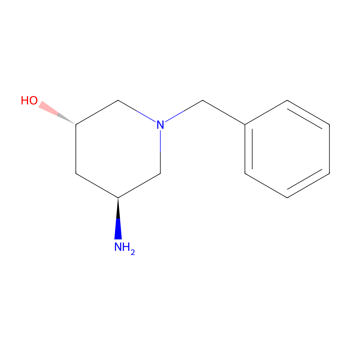 (3S,5S)-5-Amino-1-benzylpiperidin-3-ol molecular structure, CAS 2007909-13-7