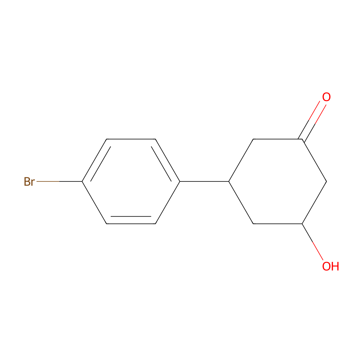 3-(4-Bromophenyl)-5-hydroxycyclohexanone molecular structure, CAS 2007909-16-0