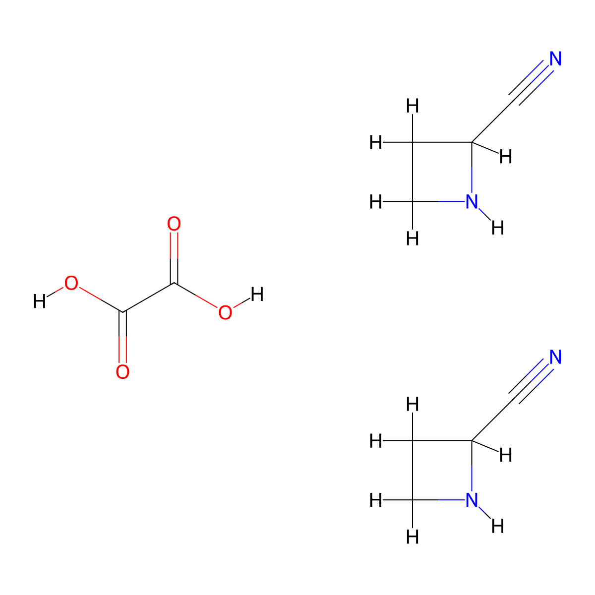 Azetidine-2-carbonitrile hemioxalate molecular structure, CAS 2007909-38-6