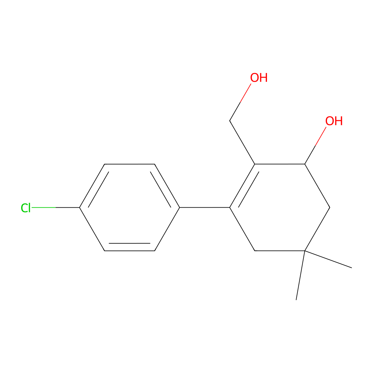 4'-Chloro-2-(hydroxymethyl)-5,5-dimethyl-3,4,5,6-tetrahydro-[1,1'-biphenyl]-3-ol molecular structure, CAS 2007909-41-1