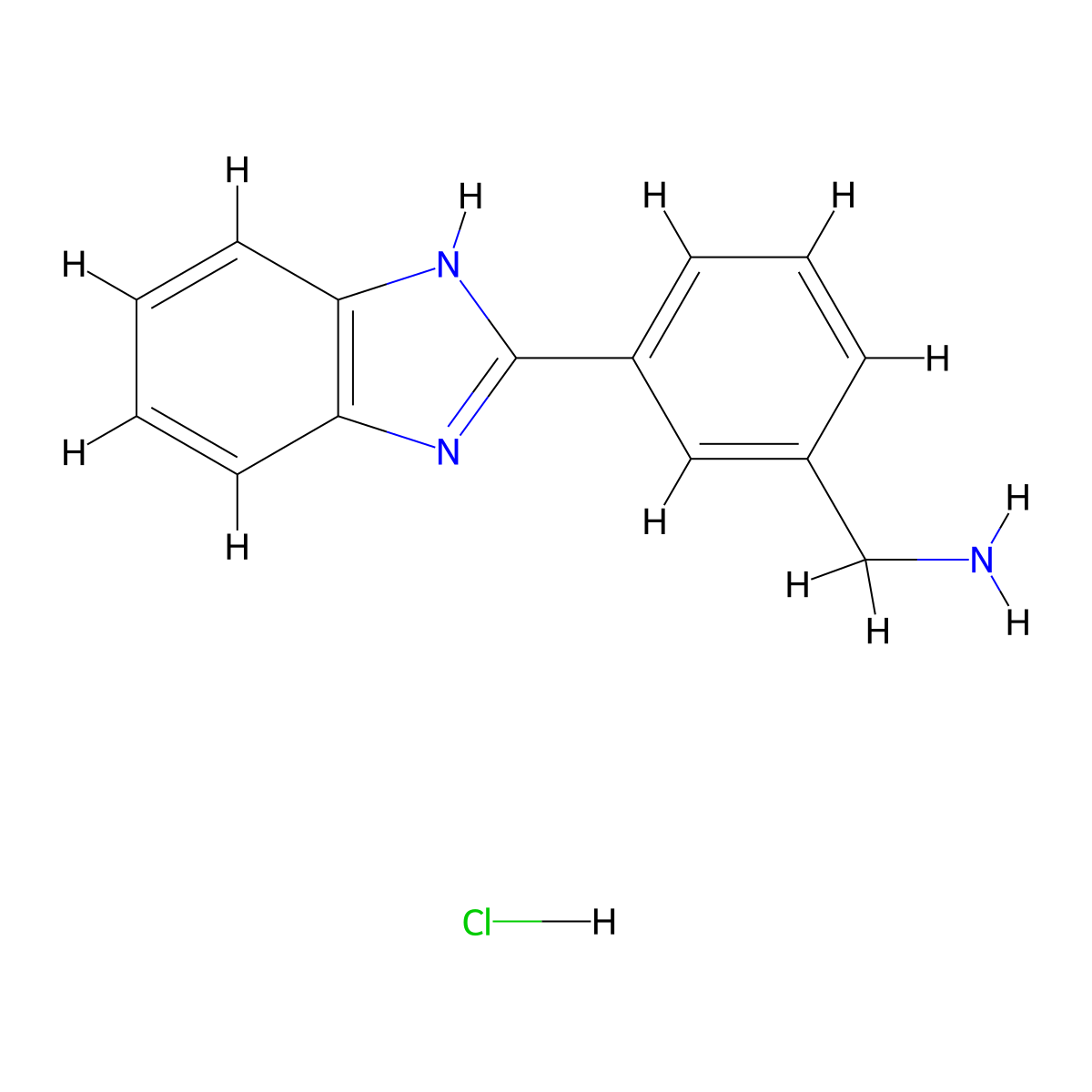 (3-(1H-Benzo[d]imidazol-2-yl)phenyl)methanamine hydrochloride molecular structure, CAS 2007909-45-5