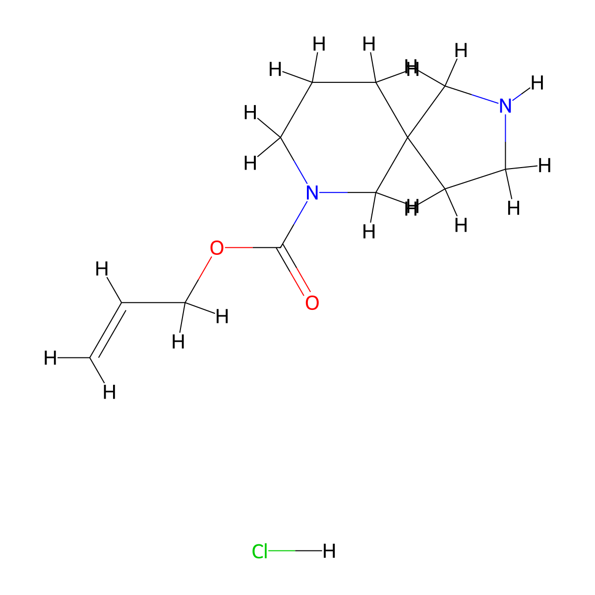 Allyl 2,7-diazaspiro[4.5]decane-7-carboxylate hcl molecular structure, CAS 2007909-51-3