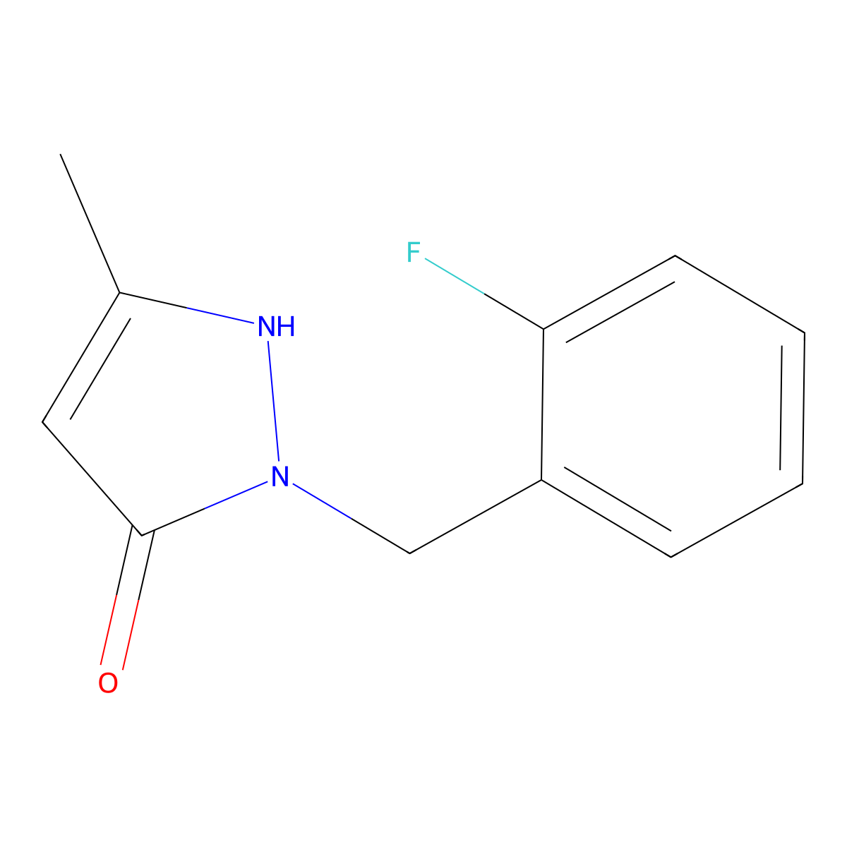 2-(2-Fluorobenzyl)-5-methyl-1H-pyrazol-3(2H)-one molecular structure, CAS 2007909-55-7