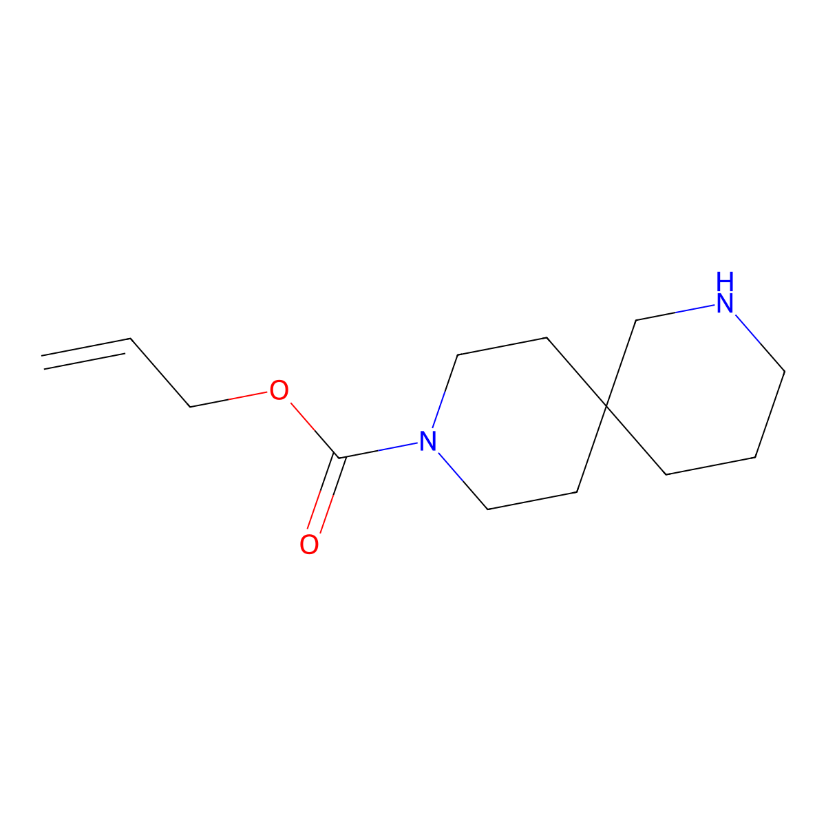 Allyl 2,9-diazaspiro[5.5]undecane-9-carboxylate molecular structure, CAS 2007909-57-9