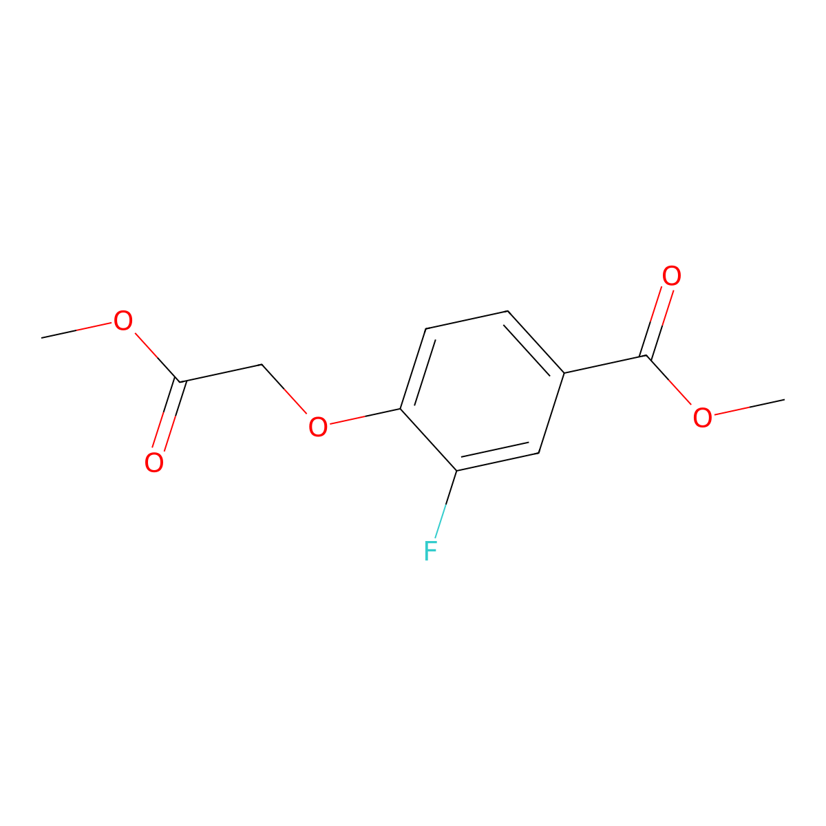 Methyl 3-fluoro-4-(2-methoxy-2-oxoethoxy)benzoate molecular structure, CAS 2007909-62-6