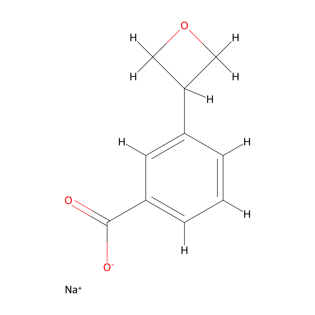 3-(Oxetan-3-YL)benzoic acid sodium salt molecular structure, CAS 2007909-68-2