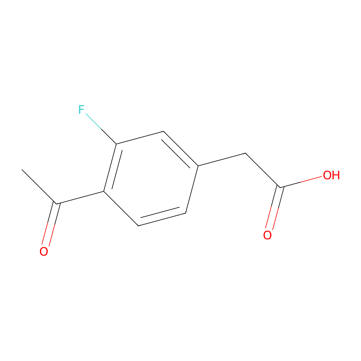 2-(4-Acetyl-3-fluorophenyl)acetic acid molecular structure, CAS 2007909-82-0