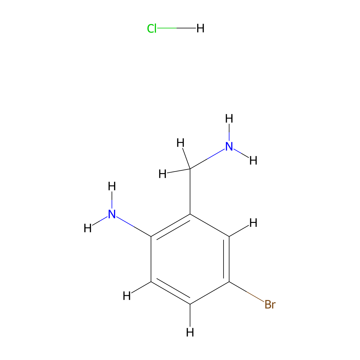 2-(Aminomethyl)-4-bromoaniline hydrochloride molecular structure, CAS 2007909-97-7