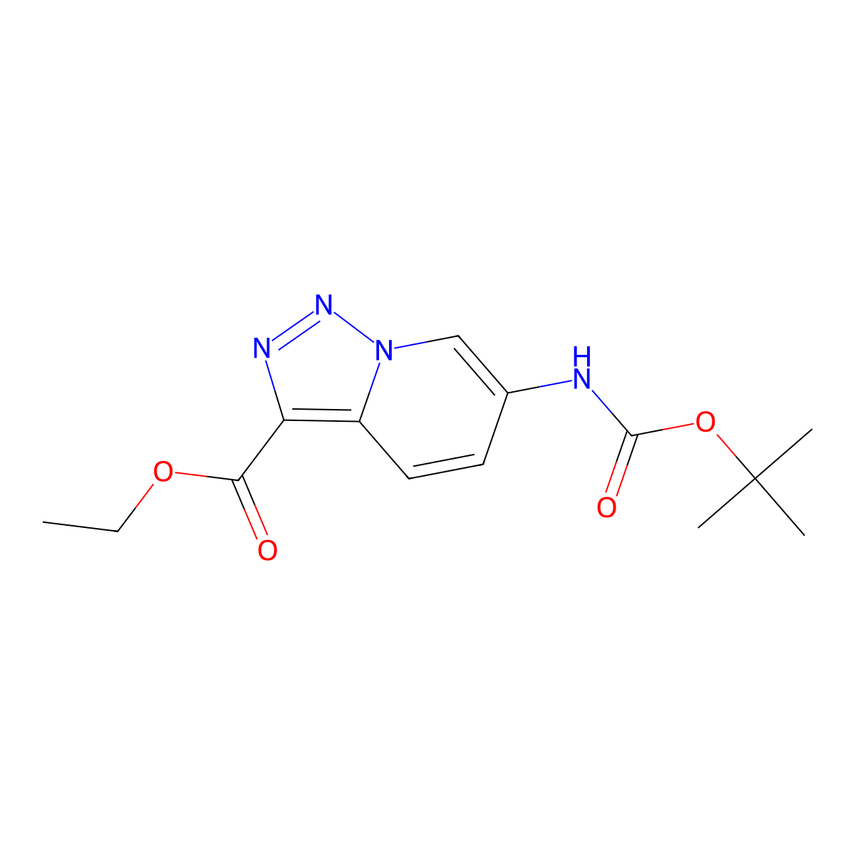 Ethyl 6-((tert-butoxycarbonyl)amino)-[1,2,3]triazolo[1,5-A]pyridine-3-carboxylate molecular structure, CAS 2007909-99-9