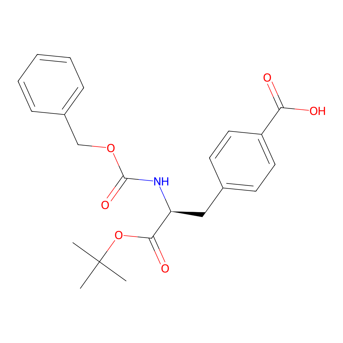 (S)-4-(2-(((Benzyloxy)carbonyl)amino)-3-(tert-butoxy)-3-oxopropyl)benzoic acid molecular structure, CAS 2007910-08-7