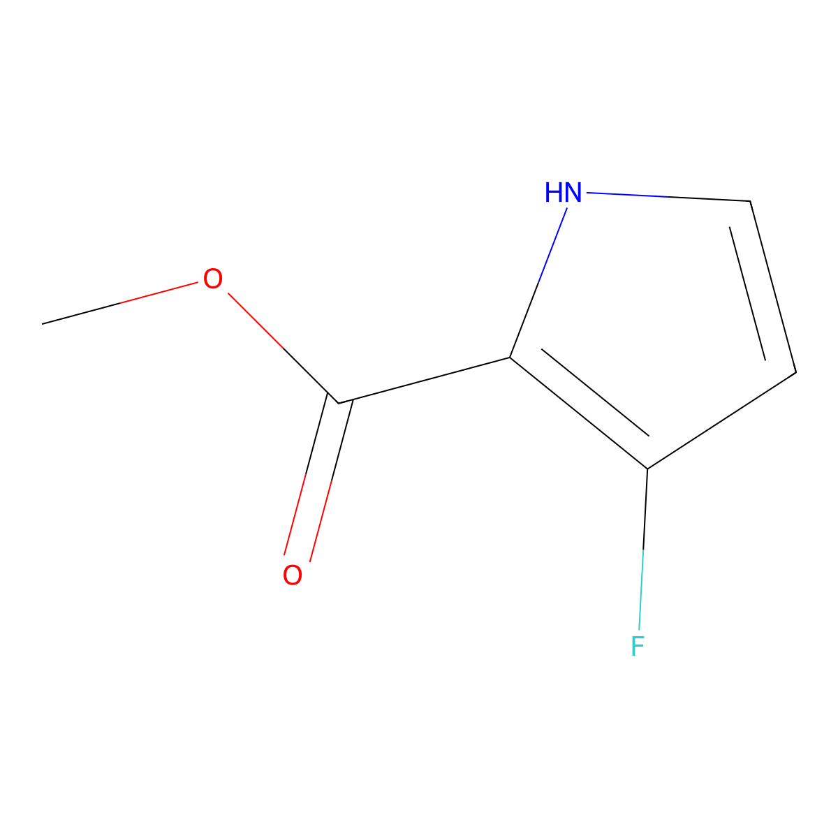 Methyl 3-fluoro-1H-pyrrole-2-carboxylate molecular structure, CAS 2007910-13-4