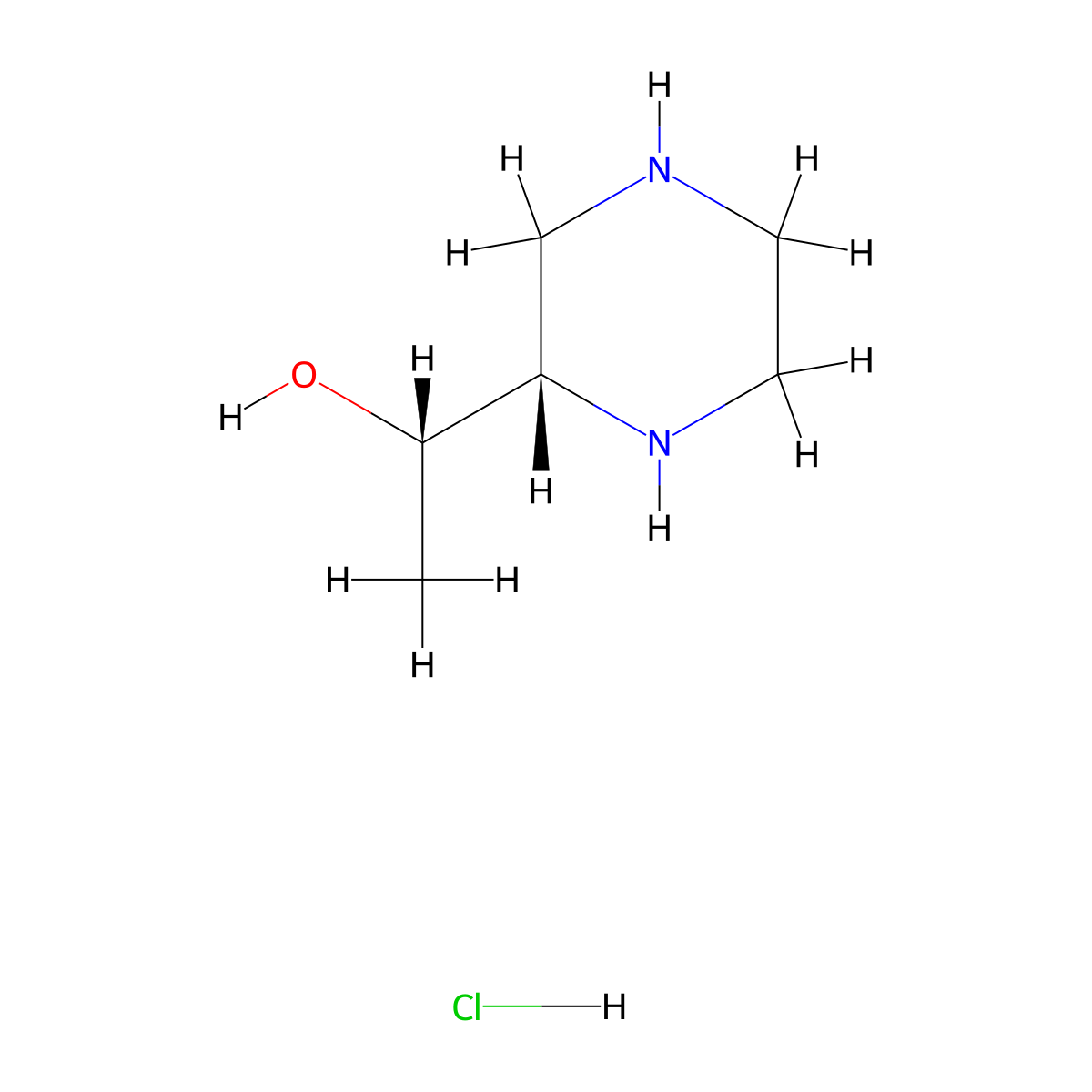 (S)-1-((S)-Piperazin-2-yl)ethanol hydrochloride molecular structure, CAS 2007910-34-9