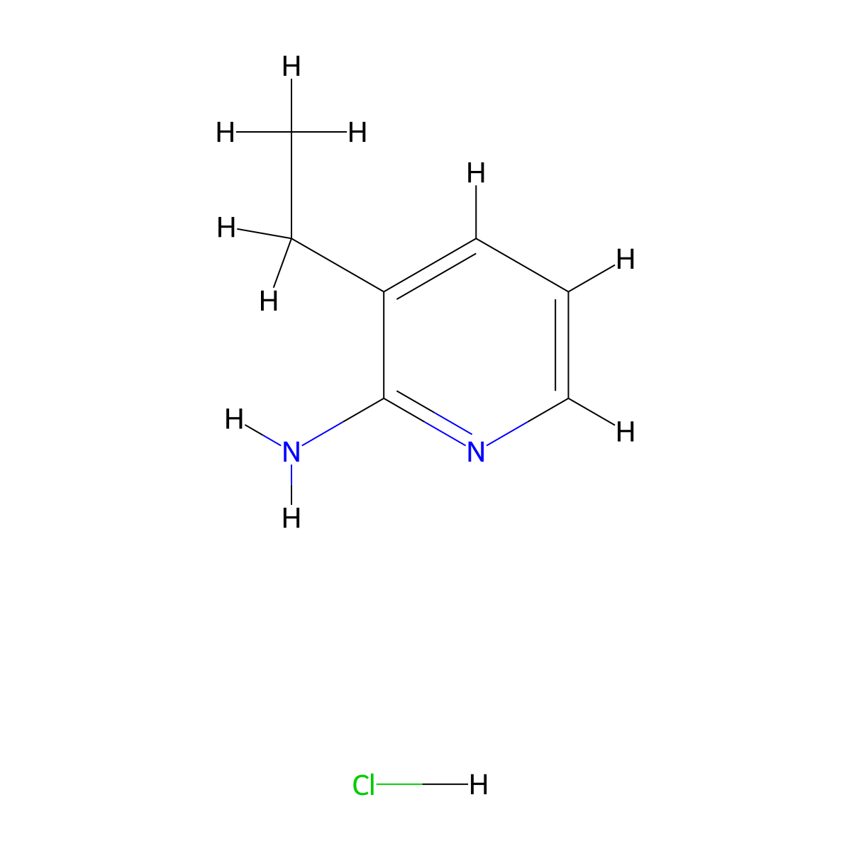 3-Ethylpyridin-2-amine hydrochloride molecular structure, CAS 2007910-36-1