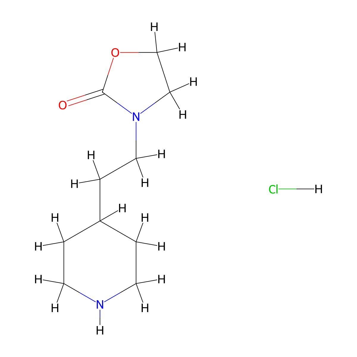 3-(2-(Piperidin-4-YL)ethyl)oxazolidin-2-one hcl molecular structure, CAS 2007910-40-7