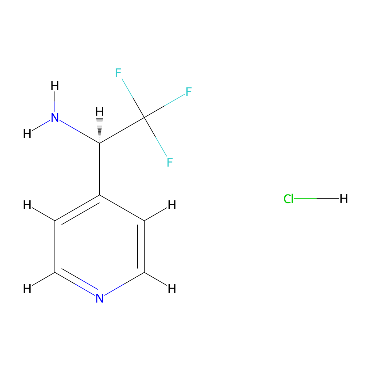 (R)-2,2,2-Trifluoro-1-(pyridin-4-YL)ethanamine hcl molecular structure, CAS 2007910-45-2
