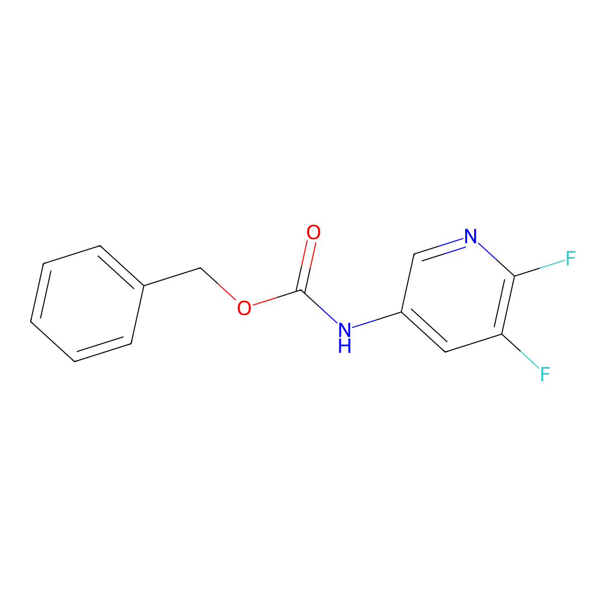 Benzyl (5,6-difluoropyridin-3-yl)carbamate molecular structure, CAS 2007910-54-3