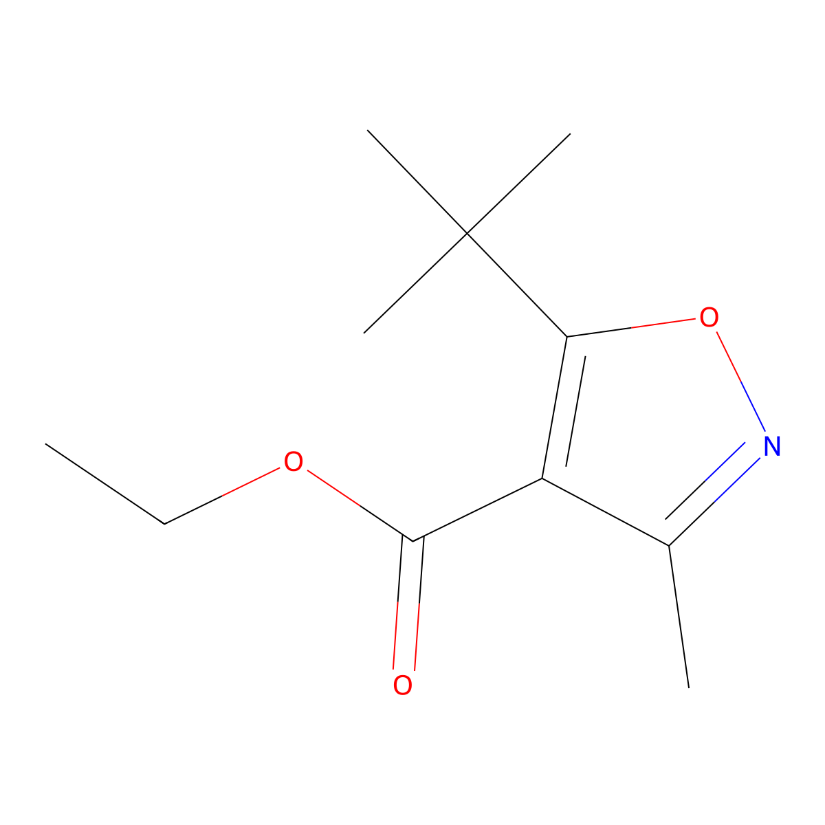 Ethyl 5-(tert-butyl)-3-methylisoxazole-4-carboxylate molecular structure, CAS 2007910-65-6