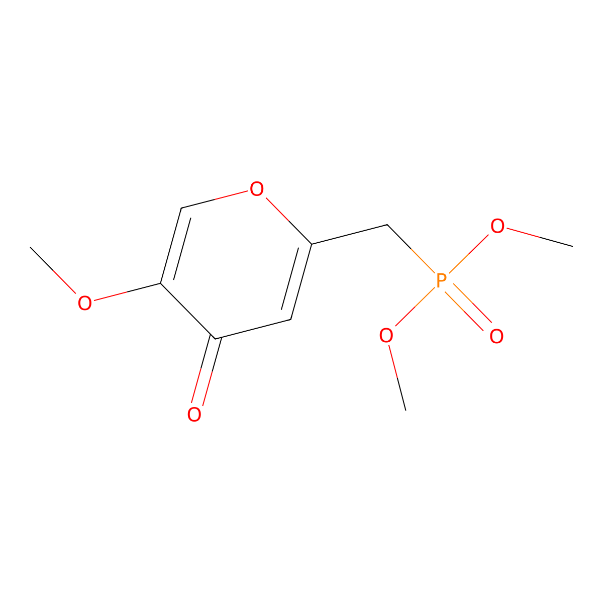 Dimethyl ((5-methoxy-4-oxo-4H-pyran-2-yl)methyl)phosphonate molecular structure, CAS 2007910-67-8