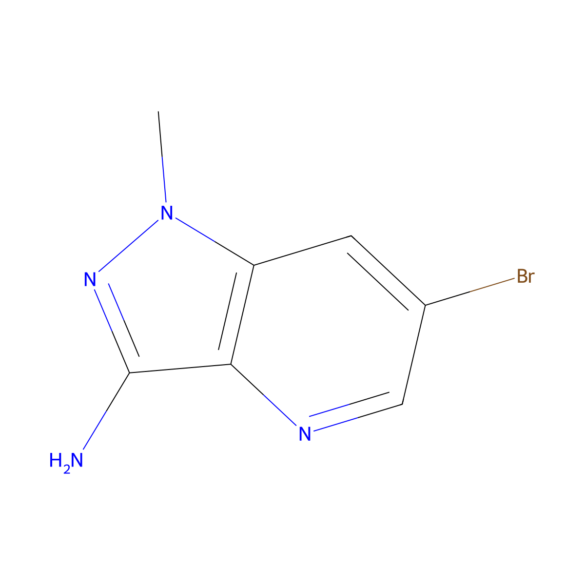 6-Bromo-1-methyl-1H-pyrazolo[4,3-b]pyridin-3-amine molecular structure, CAS 2007915-41-3