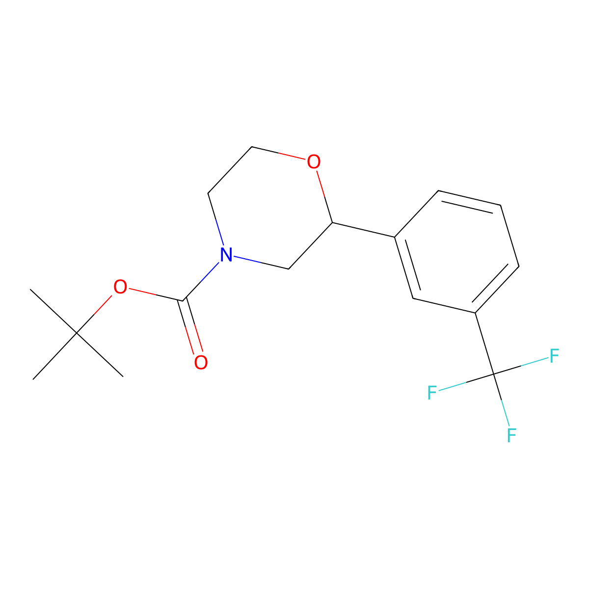 tert-Butyl 2-(3-(trifluoromethyl)phenyl)morpholine-4-carboxylate molecular structure, CAS 2007915-52-6