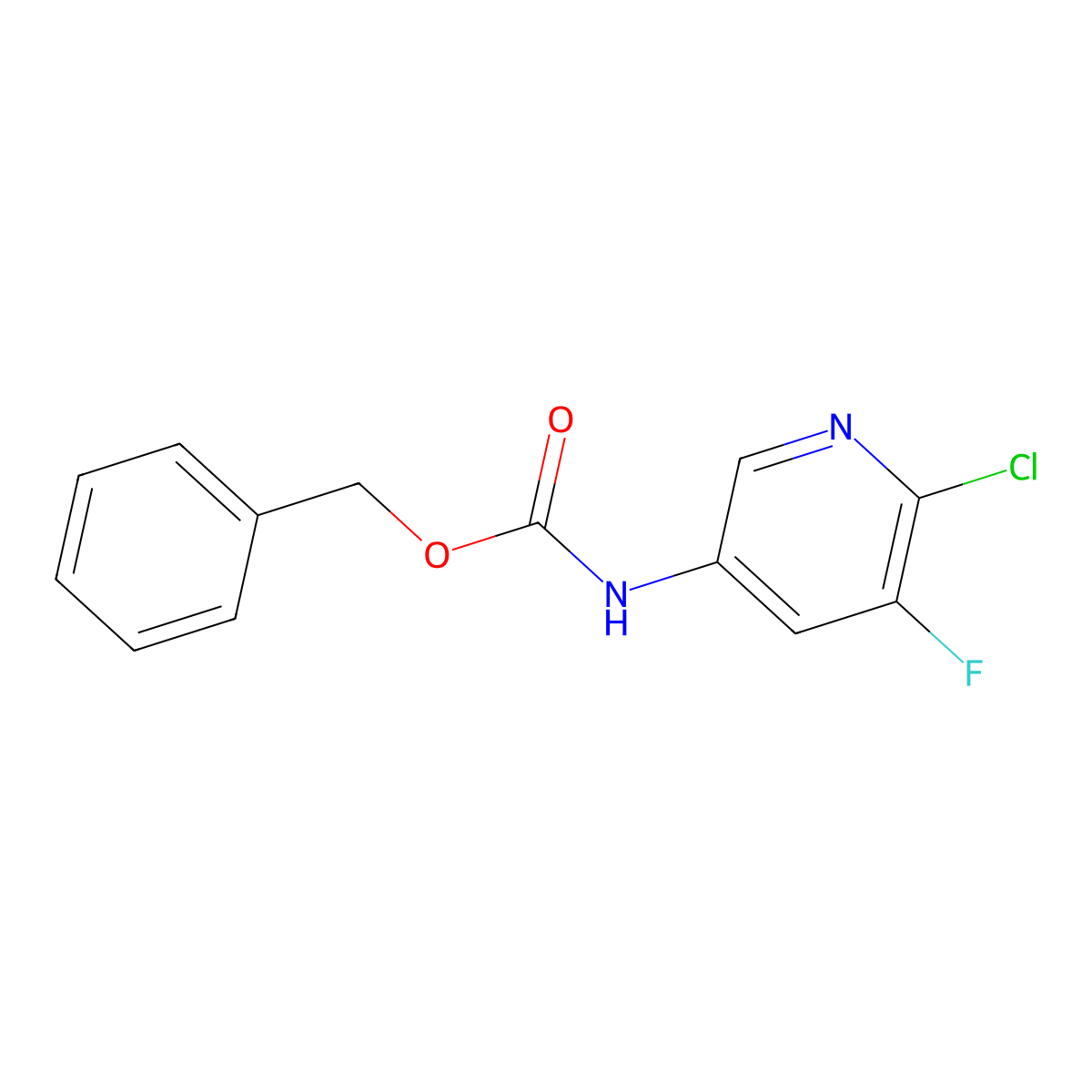 Benzyl (6-chloro-5-fluoropyridin-3-yl)carbamate molecular structure, CAS 2007915-57-1