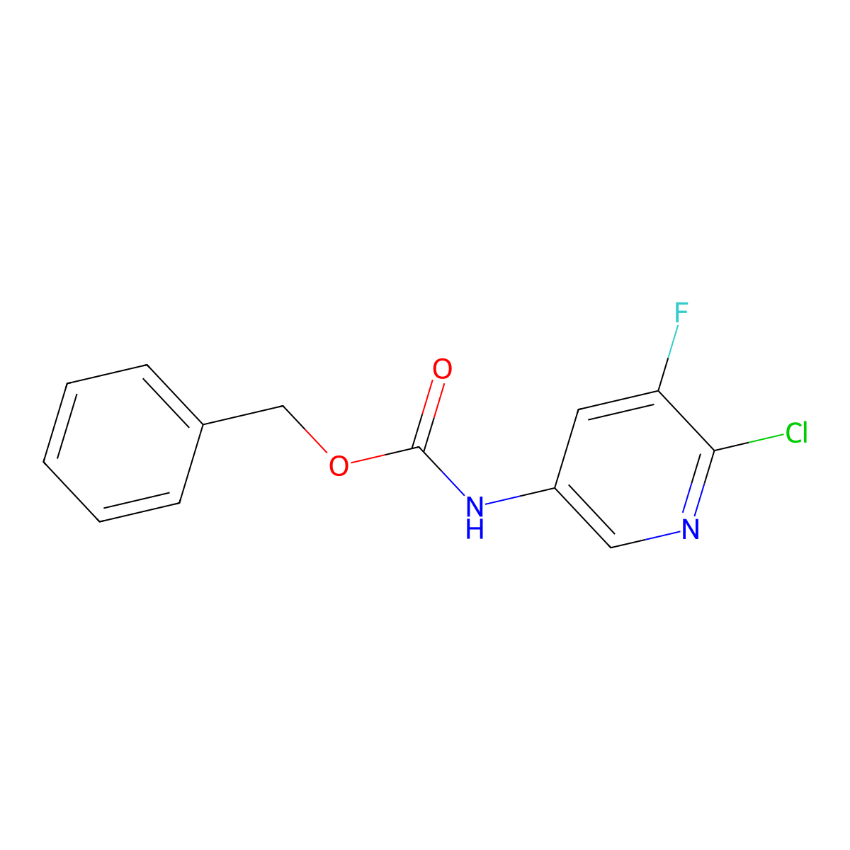 Benzyl (6-chloro-5-fluoropyridin-3-yl)carbamate molecular structure, CAS 2007915-57-1