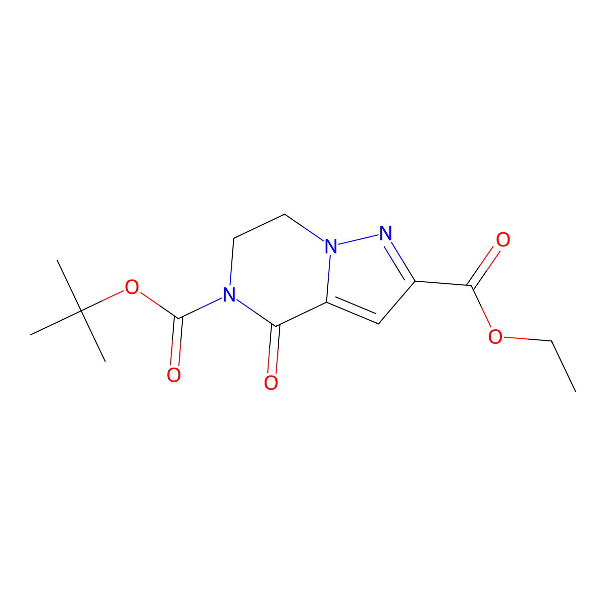 5-Tert-Butyl 2-Ethyl 4-Oxo-6,7-Dihydropyrazolo[1,5-A]Pyrazine-2,5(4H)-Dicarboxylate molecular structure, CAS 2007915-58-2