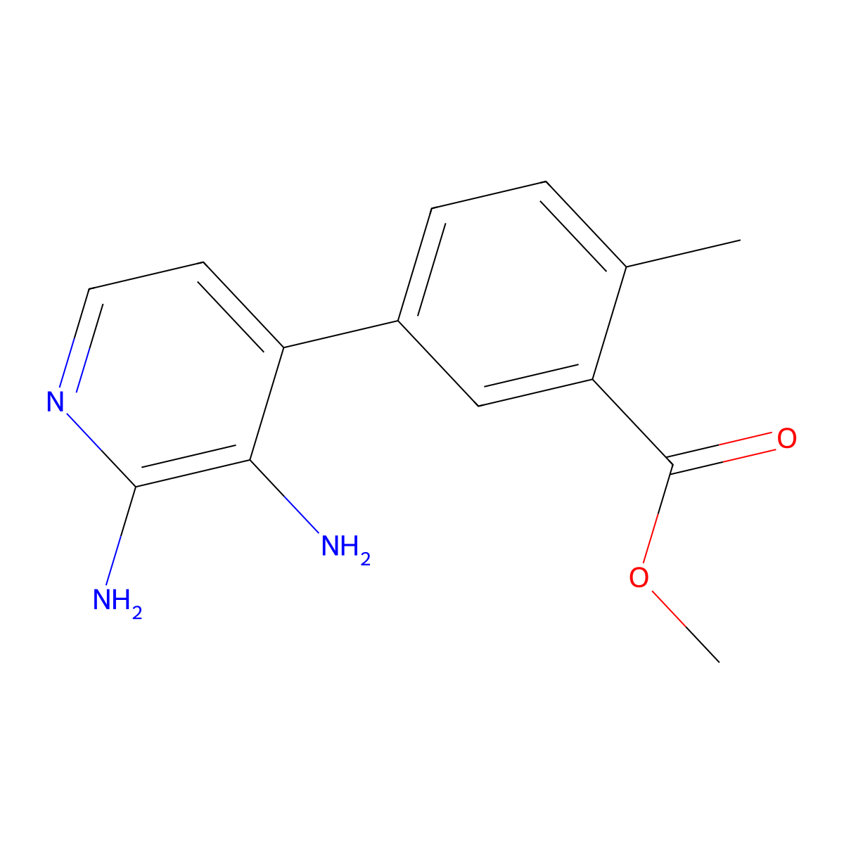 Methyl 5-(2,3-diaminopyridin-4-yl)-2-methylbenzoate molecular structure, CAS 2007915-60-6
