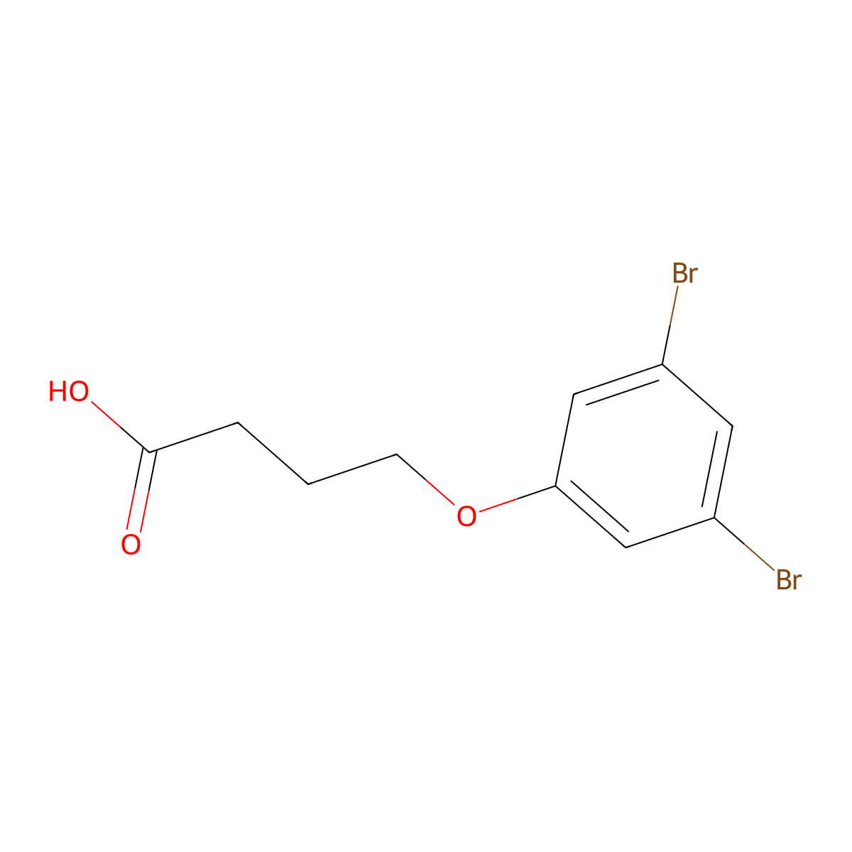 4-(3,5-Dibromophenoxy)butanoic acid molecular structure, CAS 2007915-65-1