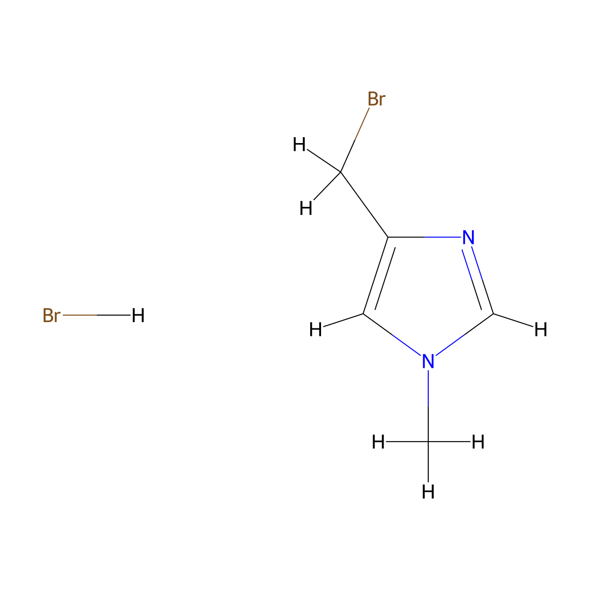 4-(bromomethyl)-1-methyl-1H-imidazole hydrobromide molecular structure, CAS 2007915-69-5