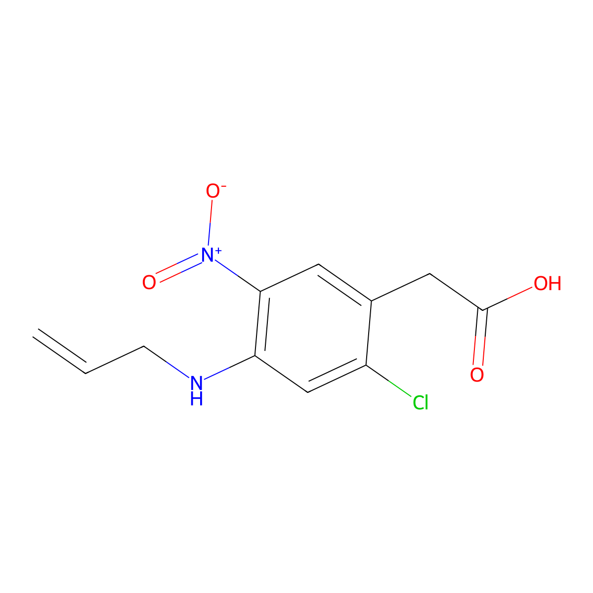 2-(4-(Allylamino)-2-chloro-5-nitrophenyl)acetic acid molecular structure, CAS 2007915-71-9