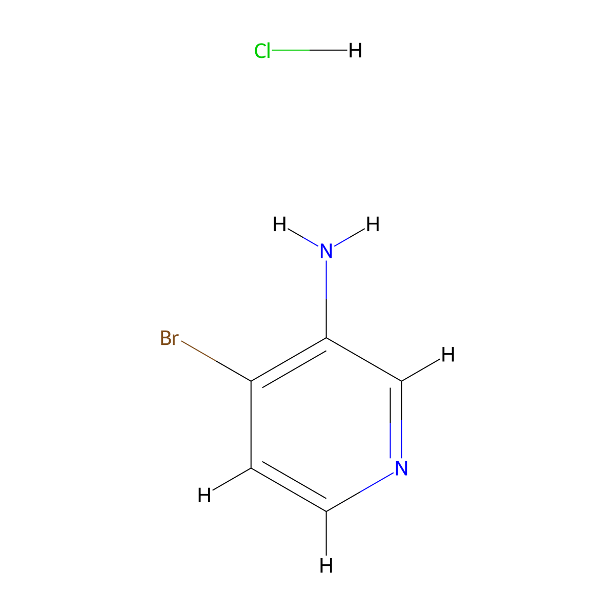 4-Bromopyridin-3-amine hydrochloride molecular structure, CAS 2007915-73-1
