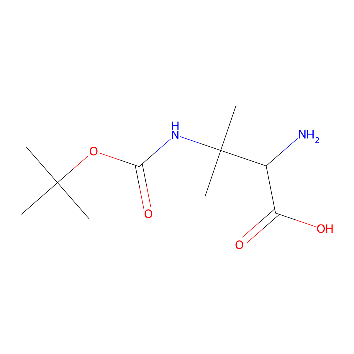 (R)-2-Amino-3-((tert-butoxycarbonyl)amino)-3-methylbutanoic acid molecular structure, CAS 2007915-76-4
