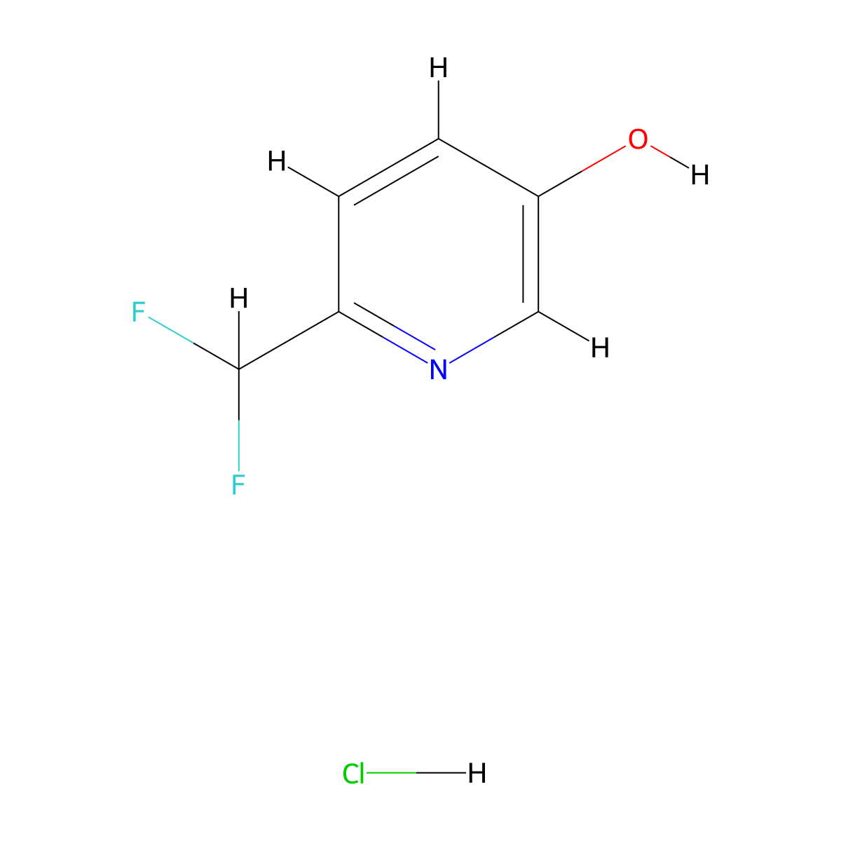 6-(Difluoromethyl)pyridin-3-ol hydrochloride molecular structure, CAS 2007915-85-5