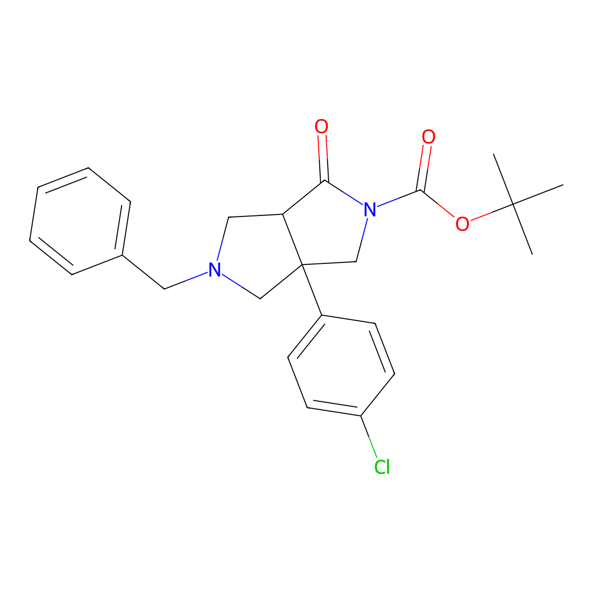 Tert-Butyl 2-Benzyl-3A-(4-Chlorophenyl)-6-Oxo-1,3,4,6A-Tetrahydropyrrolo[3,4-C]Pyrrole-5-Carboxylate molecular structure, CAS 2007915-91-3