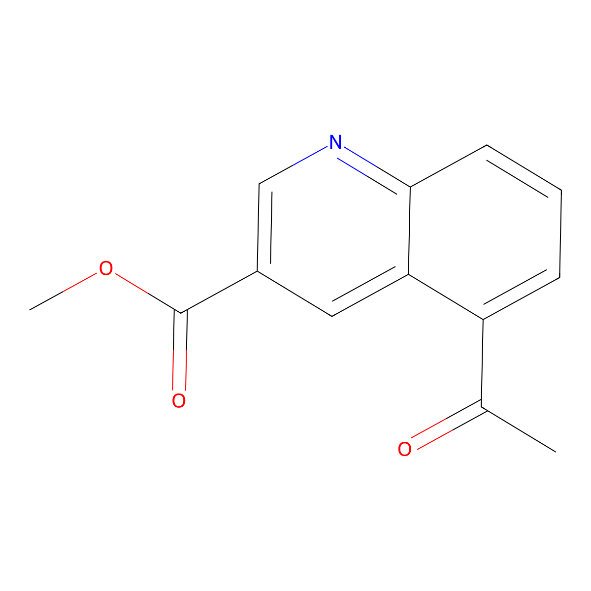 Methyl 5-acetylquinoline-3-carboxylate molecular structure, CAS 2007916-17-6