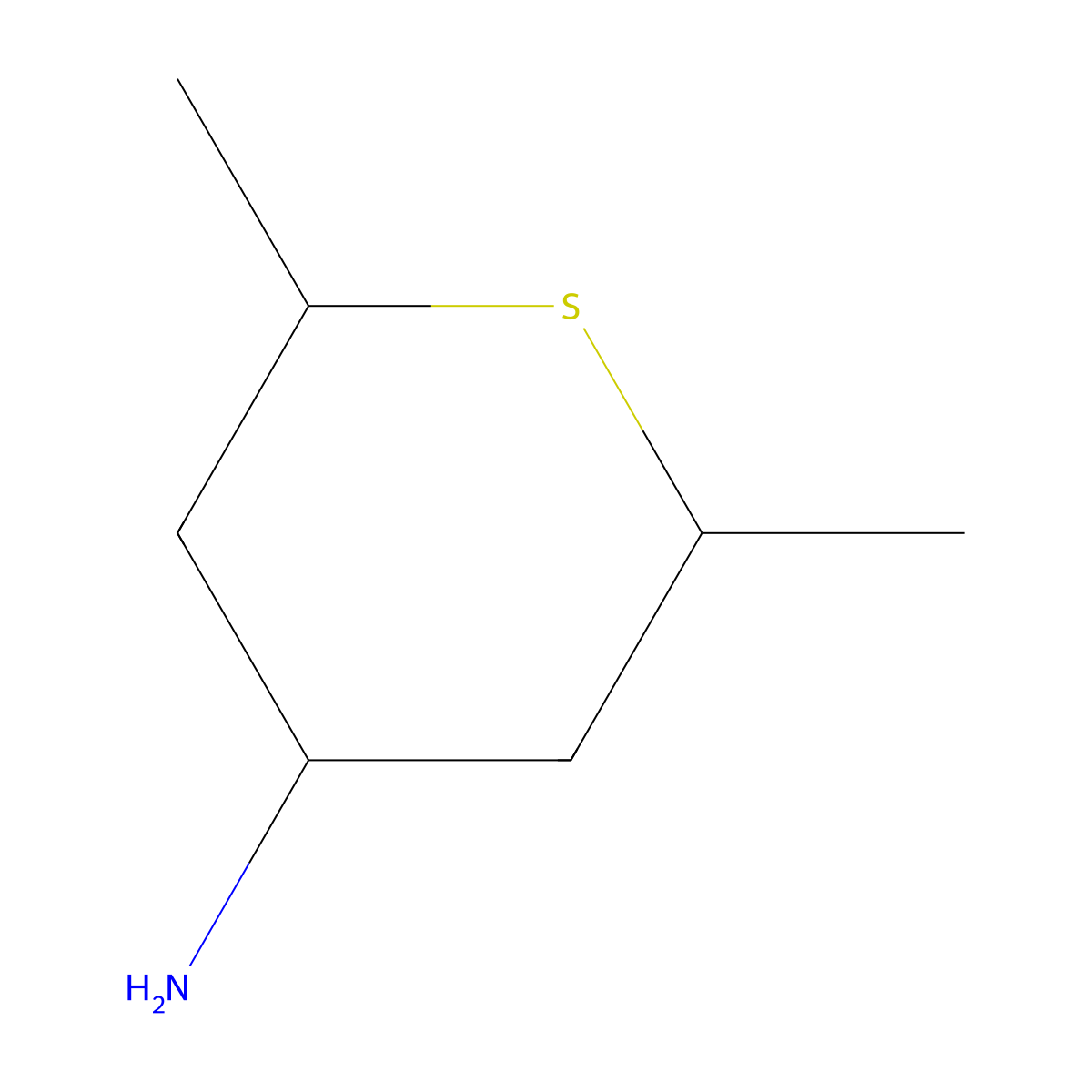 2,6-Dimethylthian-4-amine molecular structure, CAS 2007916-22-3