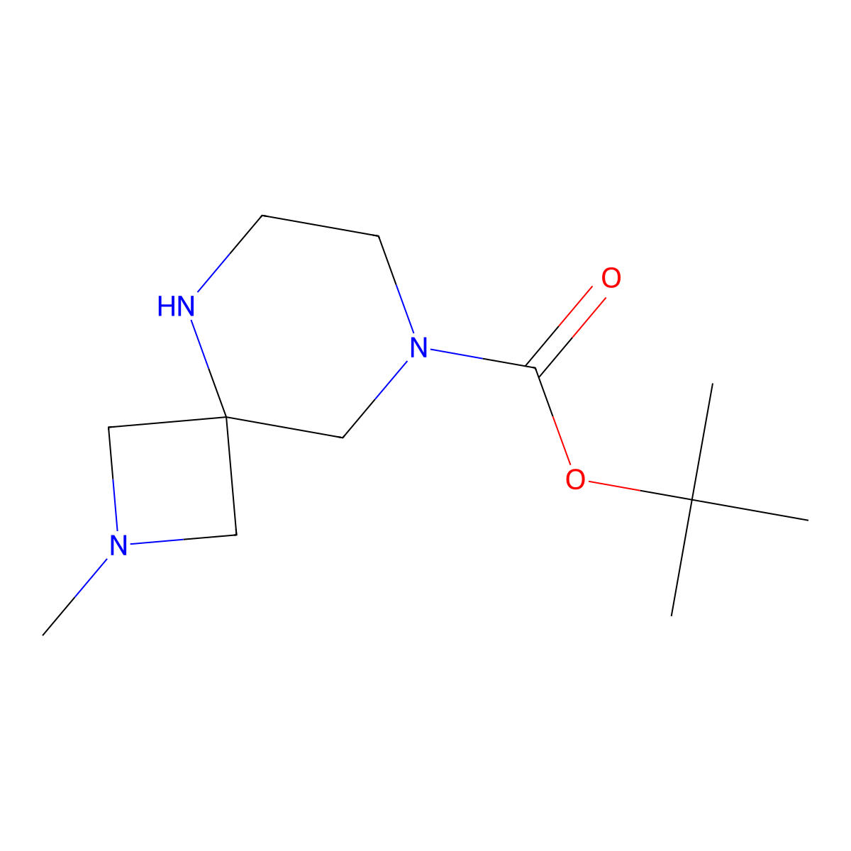 tert-Butyl 2-methyl-2,5,8-triazaspiro[3.5]nonane-8-carboxylate molecular structure, CAS 2007916-34-7