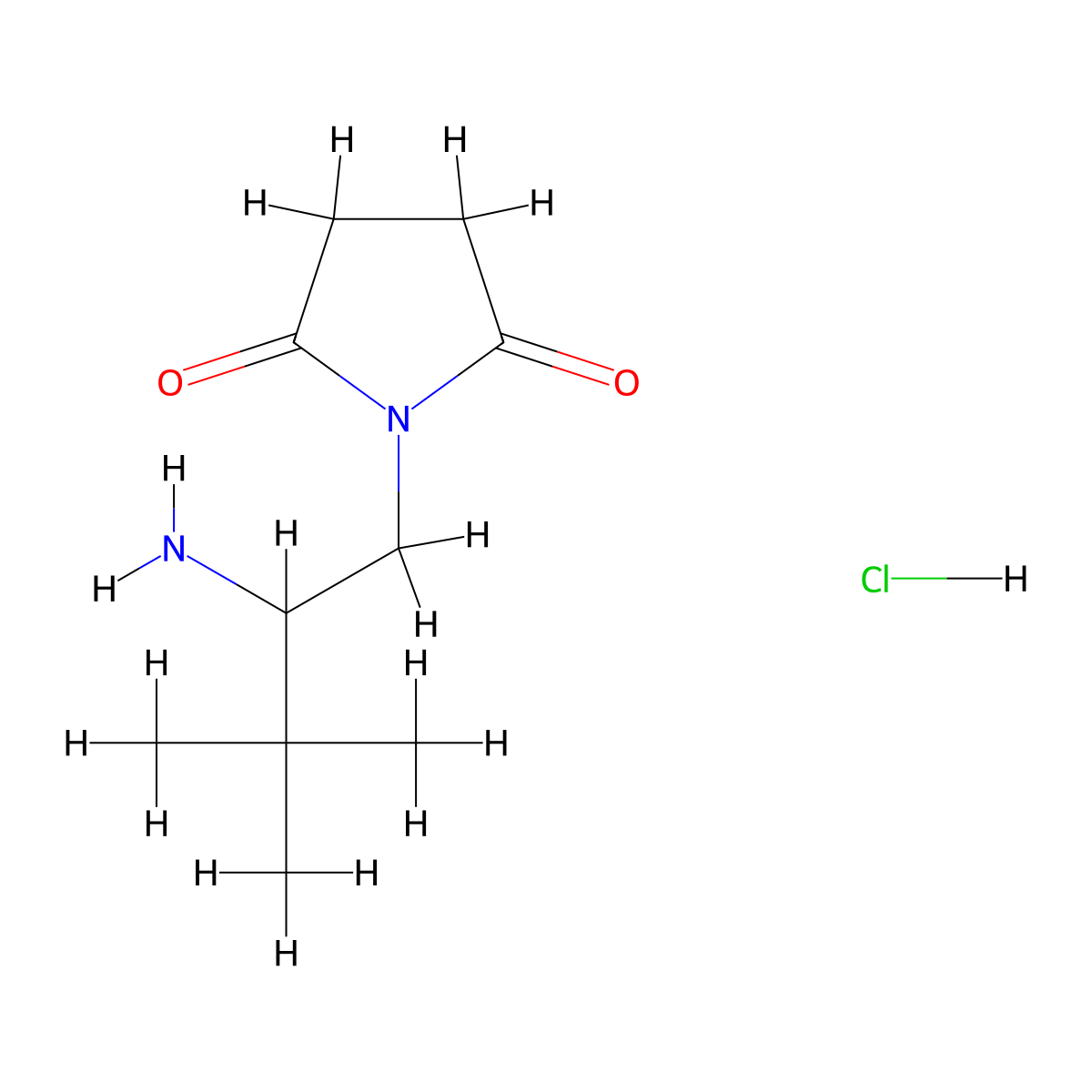 1-(2-Amino-3,3-dimethylbutyl)pyrrolidine-2,5-dione hcl molecular structure, CAS 2007916-38-1