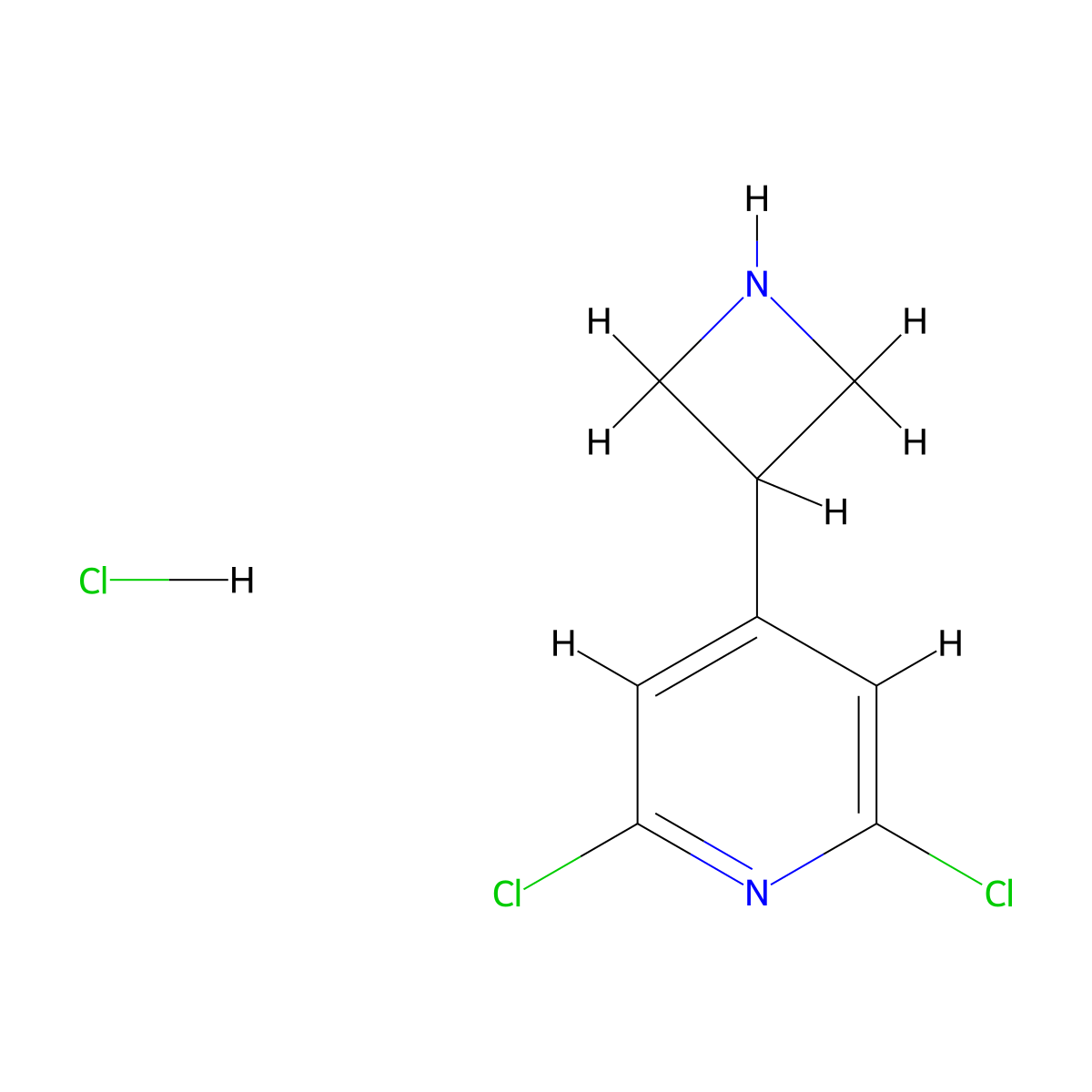 4-(Azetidin-3-yl)-2,6-dichloropyridine hydrochloride molecular structure, CAS 2007916-41-6