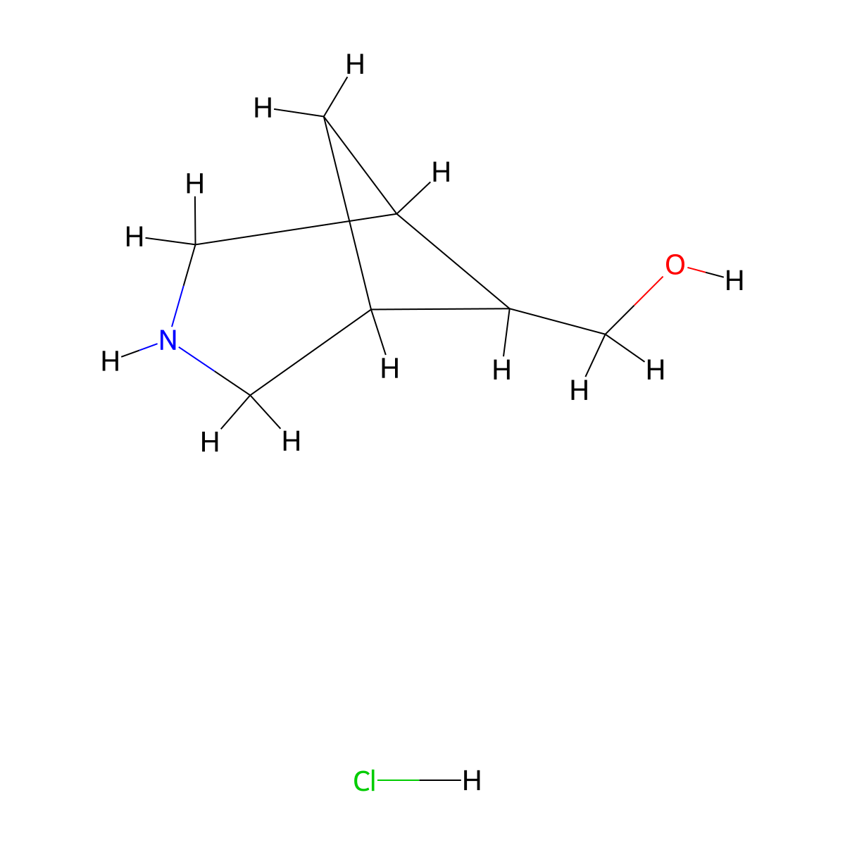 (3-Azabicyclo(3.1.1)heptan-6-yl)methanol hydrochloride molecular structure, CAS 2007916-47-2