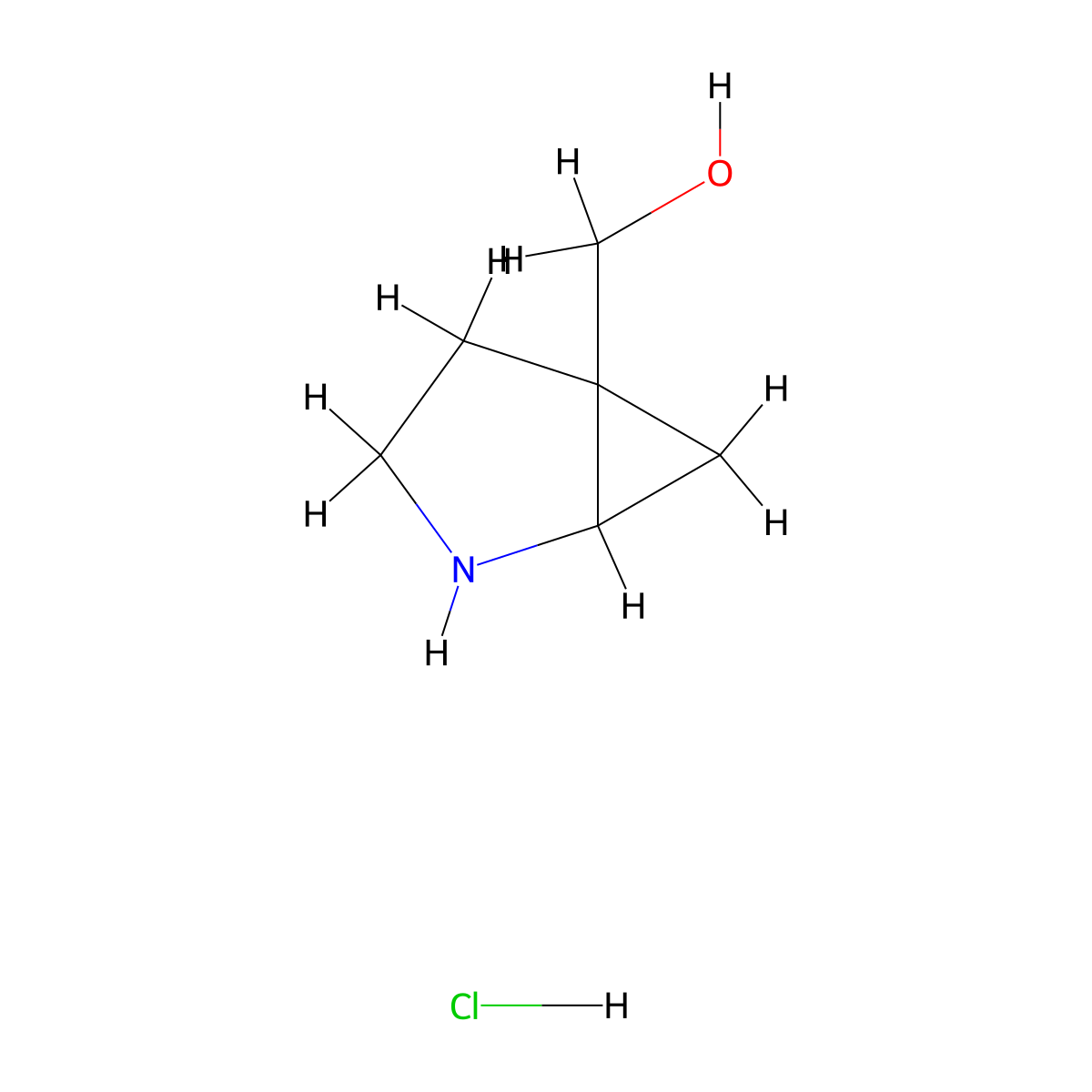 2-Azabicyclo[3.1.0]hexan-5-ylmethanol hcl molecular structure, CAS 2007916-52-9