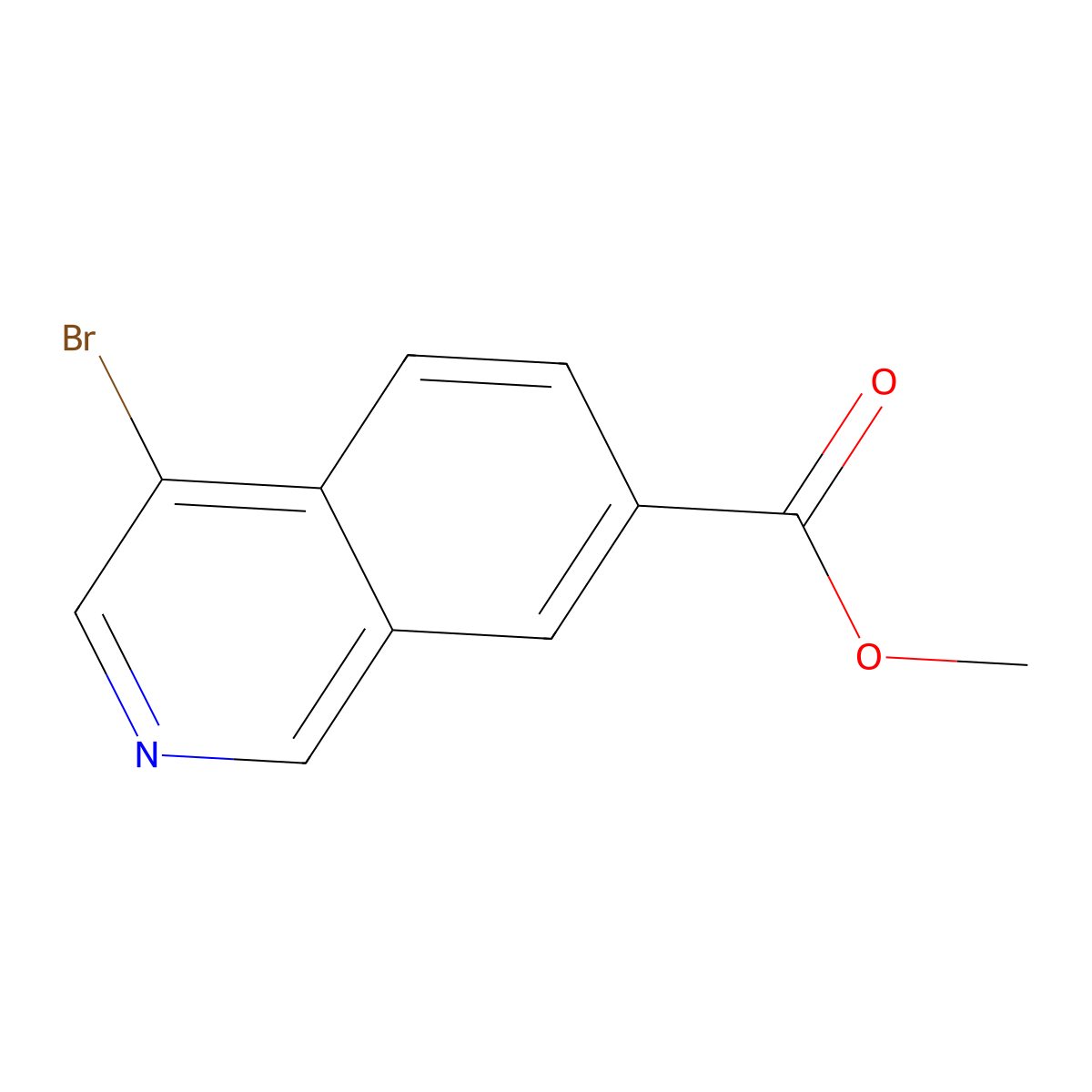 7-Isoquinolinecarboxylic acid, 4-bromo-, methyl ester molecular structure, CAS 2007916-56-3