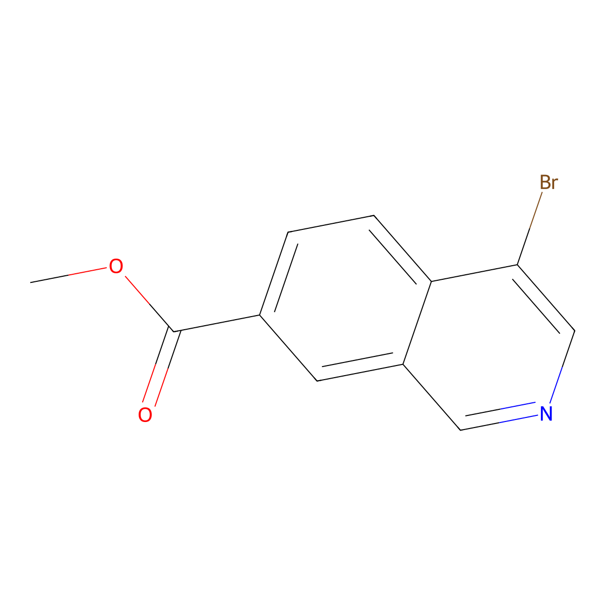 7-Isoquinolinecarboxylic acid, 4-bromo-, methyl ester molecular structure, CAS 2007916-56-3