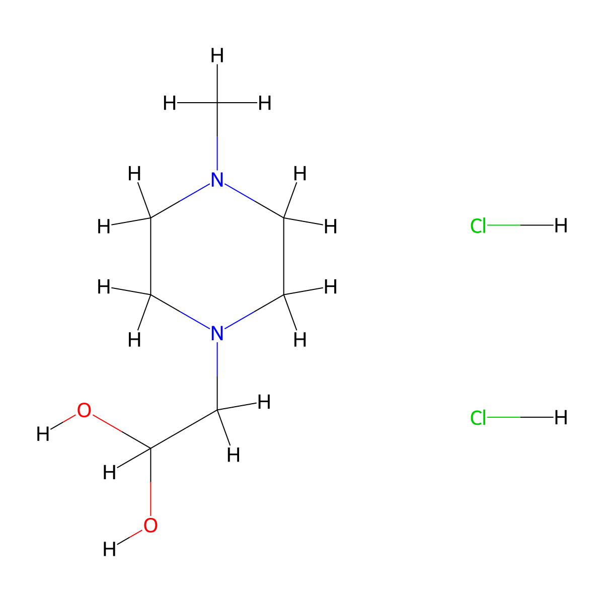 2-(4-Methylpiperazin-1-yl)ethane-1,1-diol dihydrochloride molecular structure, CAS 2007916-67-6