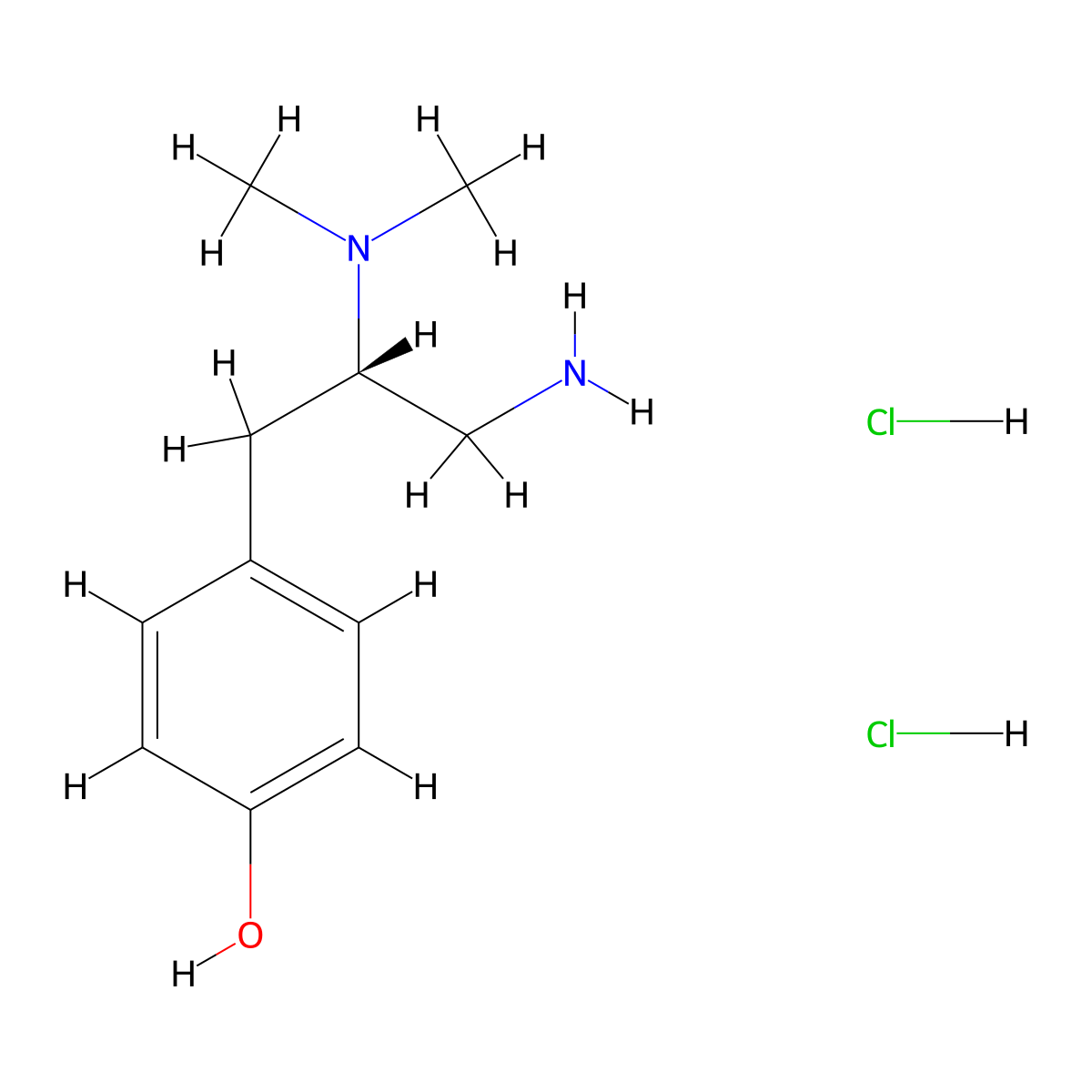 (S)-4-(3-Amino-2-(dimethylamino)propyl)phenol 2HCl molecular structure, CAS 2007916-74-5
